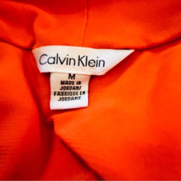 Calvin Klein orange tangerine side ruched tank top Size M - Picture 8 of 8